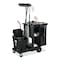 Rubbermaid Commercial Executive Janitorial Cleaning Cart, Plastic, 4 Shelves, 1 Bin, 21.75" x 46" x 38.38", Black 1861430 - alternate 7